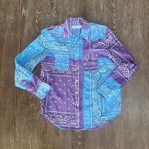 Re-Worked unisex Recu bandana-print shirt- Size M